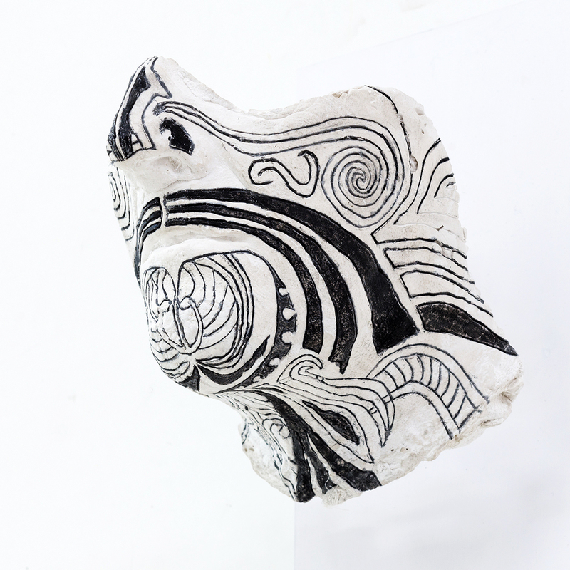 Inspired by Maori tattoo. Plaster copy of my face